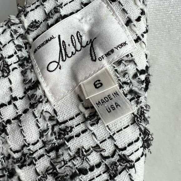 Milly Black and White Halter Sheath Midi Dress - Picture 15 of 15